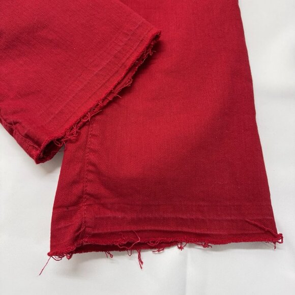 Jordan Craig Mens Martin Stacked Jeans 36 Red Distressed Stretch Skinny Frayed - Picture 6 of 14